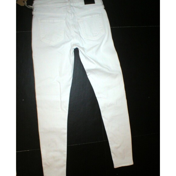 NWT New Womens True Religion USA Halle Jeans Skinny White Mid Designer Patch 26 - Picture 5 of 9